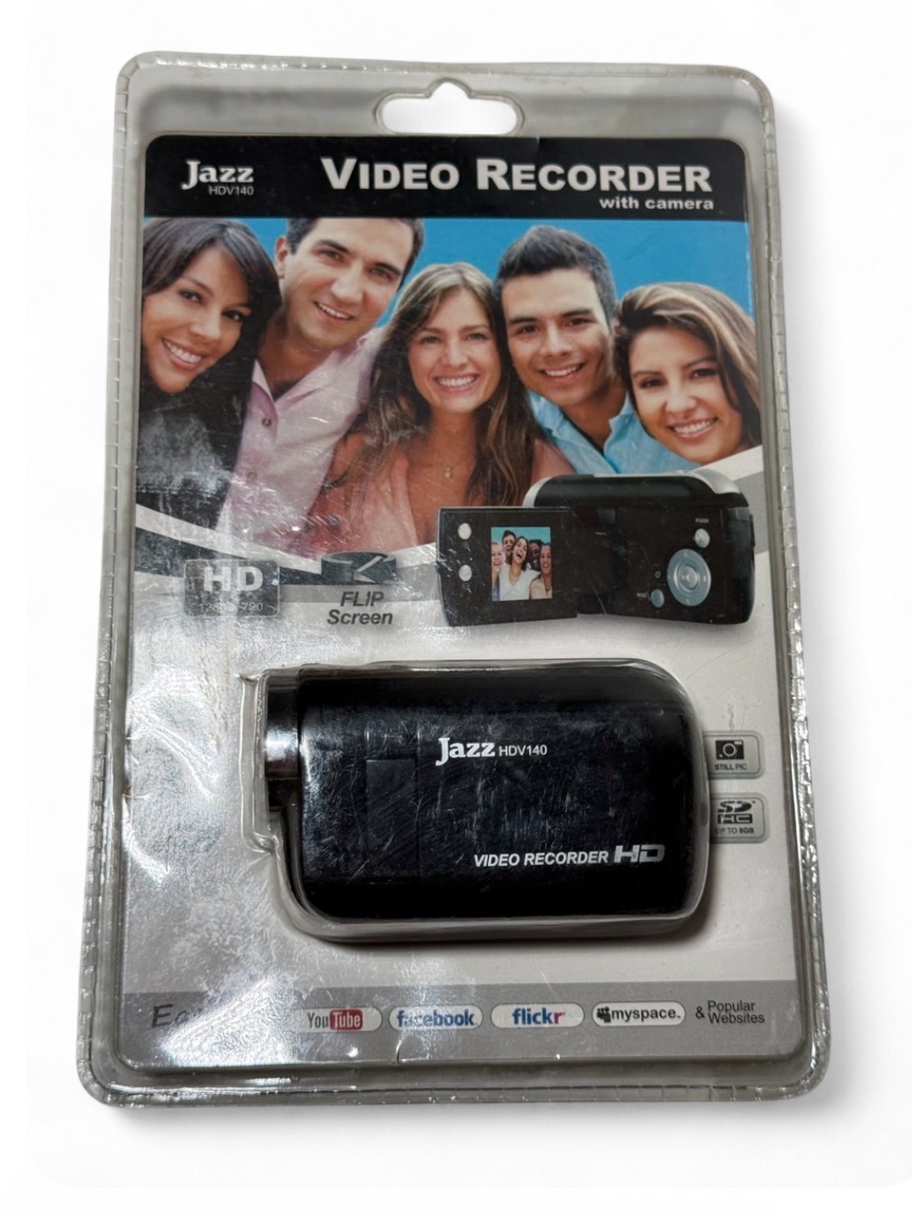 Jazz HDV140 HD Video Camcorder Flip Screen Camera 1.55” Digital Zoom New Sealed